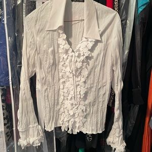 White blouse with front detail